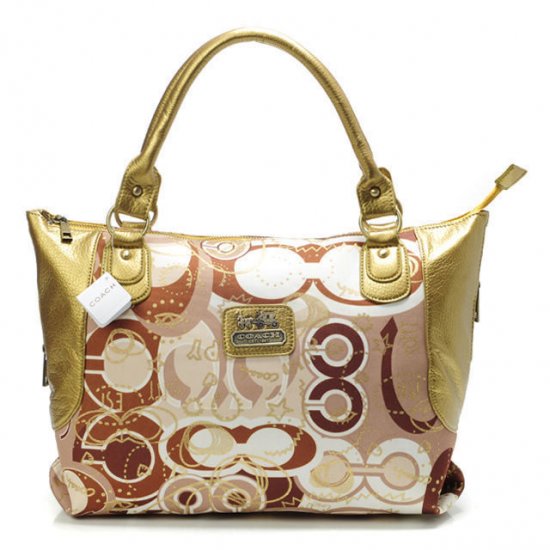 Coach Poppy In Monogram Large Yellow Totes BYN | Coach Outlet Canada